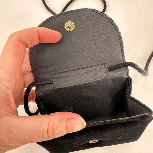 Estee Lauder vintage Y2K velvet mini clutch purse button snap Crossbody - Picture 7 of 12